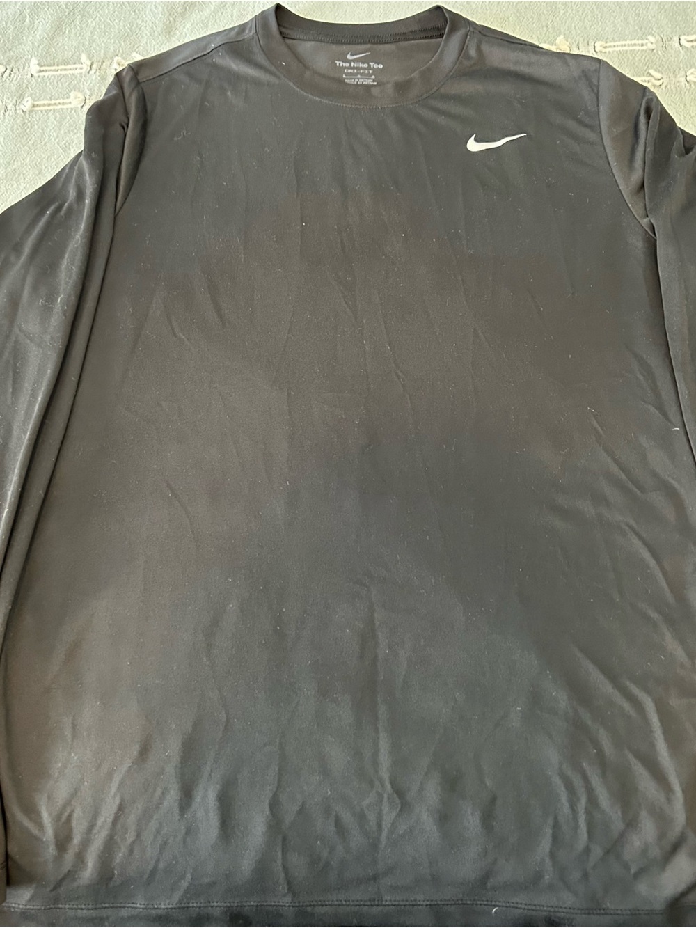 Nike Black Dri-FIT The Nike Tee with White Swoosh